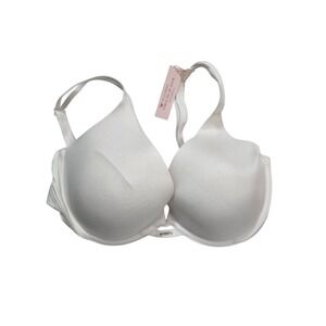 Victoria's Secret Very Sexy‎ Lightly Lined Plunge Bra White Rhinestone 36DD